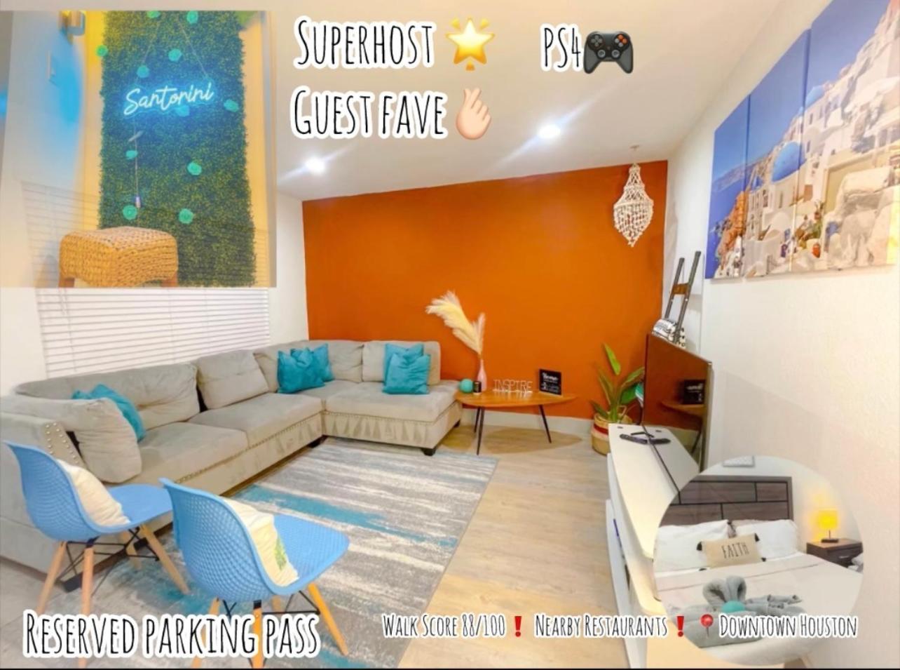Modern Santorini Suite Houston Nrg Tmc Luxurious Walkable Bagian luar foto